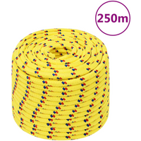 vidaXL Boat Rope Yellow 12 mm 250 m Polypropylene
