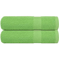 vidaXL Hand Towels "FROGN" 2 pcs Apple Green 50x100 cm 360 gsm