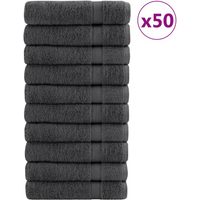 vidaXL Premium Hand Towels "SOLUND" 50 pcs Anthracite 50x100 cm 600 gsm