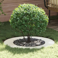 vidaXL suitable for Flat Tree Rings 5 pcs White Ø50 / 80 cm Steel