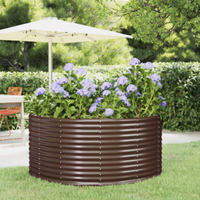 VIDAXL Garden Raised Bed 140x140x68 cm Galvanised Steel