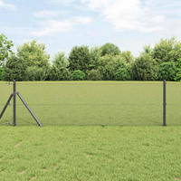 vidaXL Welded Wire Fence Grey 0.4 x 50 m