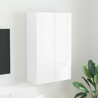 vidaXL TV Wall Cabinet High Gloss White 59.5 x 31 x 100 cm