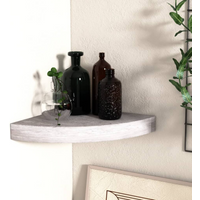 vidaXL Wall Corner Shelf Concrete Grey 25x25x3.8 cm MDF
