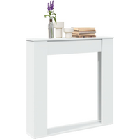 vidaXL Fireplace Surround White 100x20x100 cm Engineered Wood