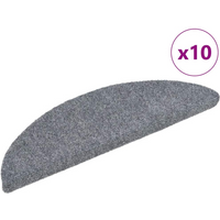 vidaXL Self-adhesive Stair Mats 10 pcs Light Grey 56x17x cm Needle Punch