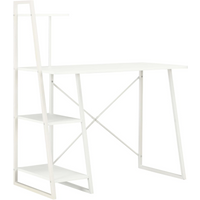 vidaXL Desk with Shelving Unit White 102x50x117 cm