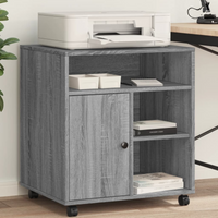 vidaXL Printer Stand with Wheels Grey Sonoma 60x50x67 cm