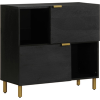 vidaXL Sideboard Black 80x33x75 cm Engineered Wood