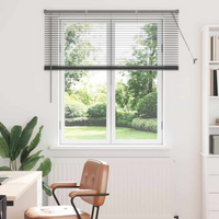 vidaXL Venetian Blinds Manual Dark Grey 130 x 135 cm Aluminium