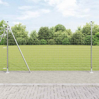 vidaXL Fence Post 52 pcs Grey 3.2 x 3.2 x 160 cm