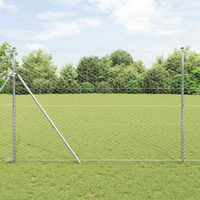 vidaXL Fence Post Silver 100 x 1.5 m (50 mm mesh) Steel
