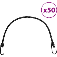 vidaXL Bungee Cords with Reflective Strips and Hooks 50 pcs 59 cm