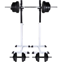 vidaXL Barbell Squat Rack with Barbell and Dumbbell Set 60.5 kg