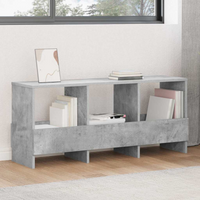 vidaXL Magazine Rack Concrete Grey 102 x 30 x 45 cm