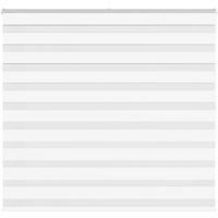 vidaXL Zebra Blind White 155x150 cm Fabric Width 150.9 cm Polyester