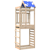 vidaXL Play Tower Brown 85 x 52.5 x 239 cm Solid Pine Wood