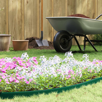 vidaXL Lawn Edgings Green 3000 x 4 x 5 cm Plastic