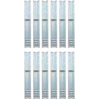 vidaXL L-shaped Ground Anchors 12 pcs Galvanised Steel 5x5x50 cm