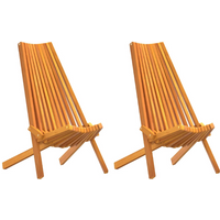 vidaXL Chair 2 pcs Brown 69 x 56 x 84 cm Solid Acacia Wood