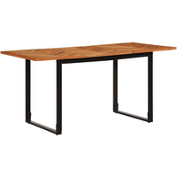 vidaXL Dining Table 160x80x75 cm Solid Wood Acacia