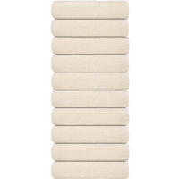 vidaXL Shower Towels 10 pcs "FROGN" Cream 70x140 cm 100% Cotton