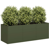vidaXL Planter Olive Green 120x40x40 cm Cold-rolled Steel