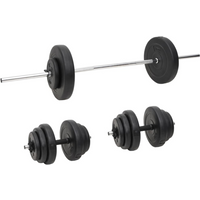 vidaXL Barbell and Dumbbell with Plates 60 kg