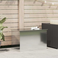 vidaXL Outdoor Storage Box Silver 80 x 50.5 x 50 cm Steel