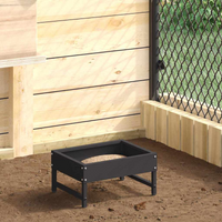 vidaXL Bird Feeder Black 34 x 26 x 16 cm Cold-Rolled Steel