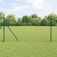 vidaXL Fence Post 52 pcs Green 3.2 x 3.2 x 150 cm