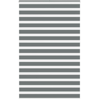 vidaXL Zebra Blind Dark Grey 150x230 cm Fabric Width 145.9 cm Polyester