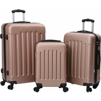 vidaXL Suitcase with Lock 3 pcs Rose Gold 50 x 31 x 78 cm ABS Plastic