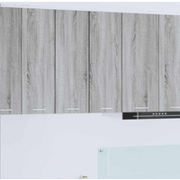 vidaXL Hanging Cabinet 2 pcs Grey Sonoma and White 30 x 31 x 80 cm