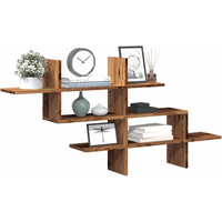 vidaXL Wall Shelf Old Wood 124.5x18x60.5 cm Engineered Wood