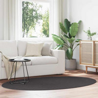 vidaXL Area Rugs Oval HUARTE Anthracite 140 x 200 cm 100% Polyester