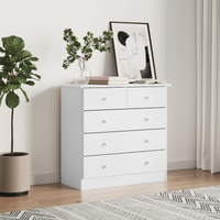 vidaXL Chest of Drawers ALTA White 77x35x73 cm Solid Wood Pine