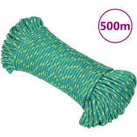 vidaXL Boat Rope Green 4 mm 500 m Polypropylene