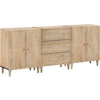 vidaXL Side Cabinets 3 pcs 60x33x75 cm Solid Wood Mango