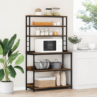 vidaXL Kitchen Shelf Smoked Oak 100 x 40 x 168 cm Engineered Wood