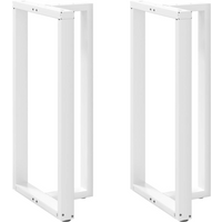 vidaXL Bar Table Legs T-Shaped 2 pcs White 60x35x(110-111) cm Steel