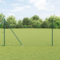 vidaXL Fence Post Green 50 x 1.5 m (50 mm mesh) Steel and PVC