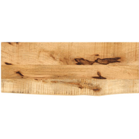 vidaXL Table Top 90x20x3.8 cm Live Edge Solid Wood Rough Mango