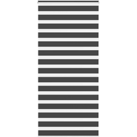 vidaXL Zebra Blind Black 115x230 cm Fabric Width 110.9 cm Polyester