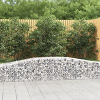 vidaXL Arched Gabion Baskets 25 pcs 400x50x40/60 cm Galvanised Iron