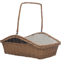 vidaXL Firewood Basket with Handle 61.5x46.5x58 cm Brown Willow