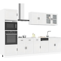 vidaXL 7 Piece Kitchen Cabinet Set Kalmar High Gloss White Engineered Wood