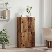 vidaXL Office Cabinet Black Oak 60 x 32 x 115 cm Engineered Wood