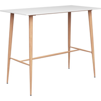vidaXL Bar Table White 120x60x105 cm