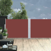 vidaXL Patio Retractable Side Awning 170x1200 cm Brown